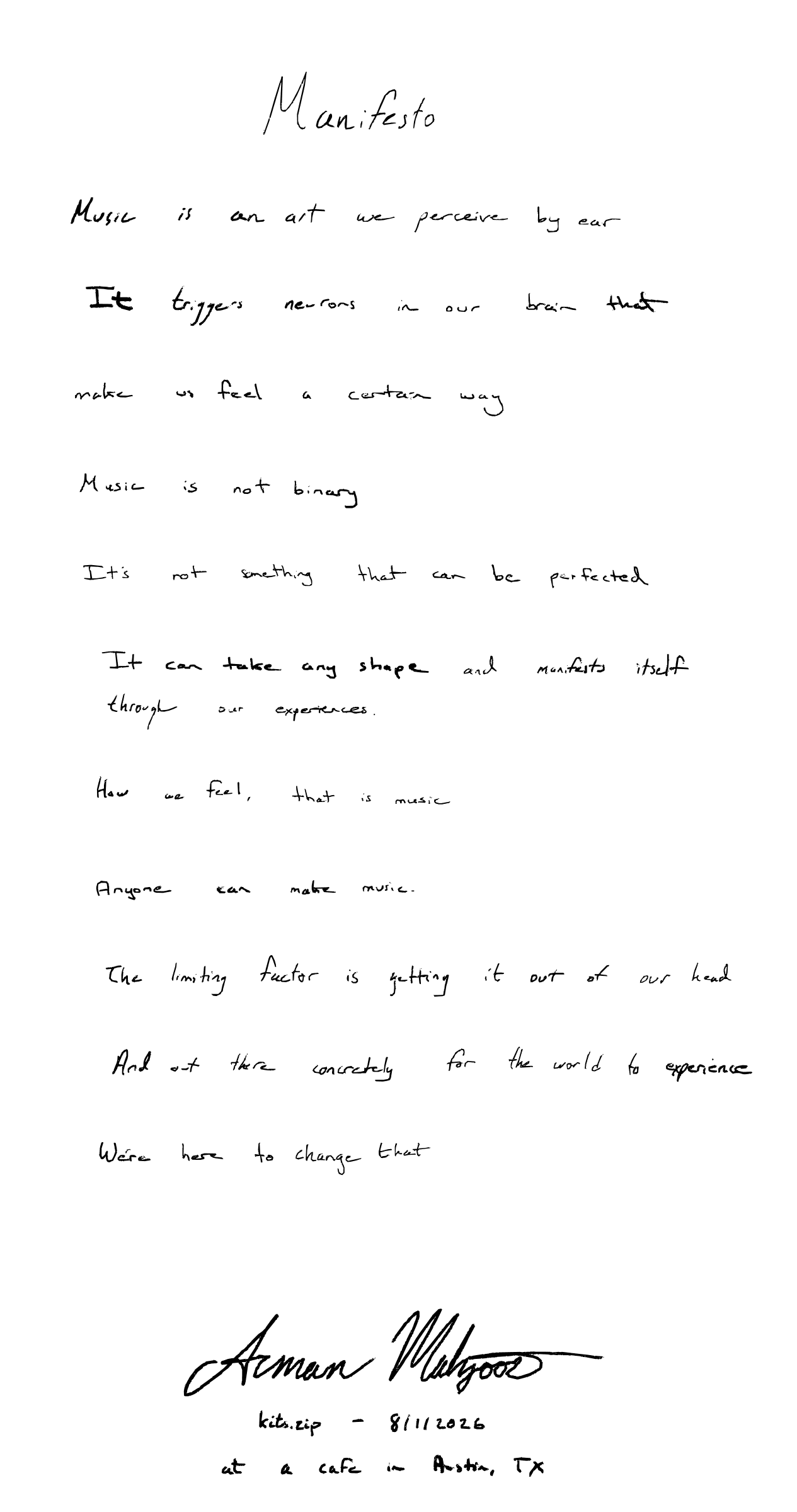 Handwritten kits.zip manifesto